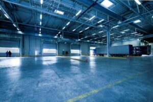 Interior of Empty Parking Lot